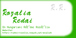 rozalia redai business card